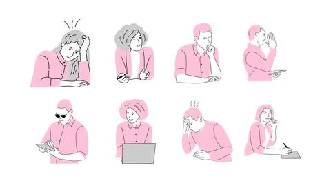 Vector illustration of office worker Stock Illustration