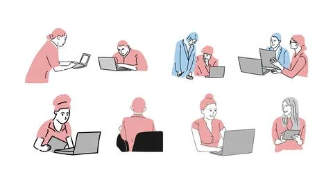 Vector illustration of office worker Stock Illustration