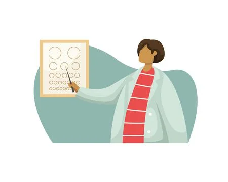 Vector illustration of an office worker sitting at a computer. Profession. Fl Stock Illustration