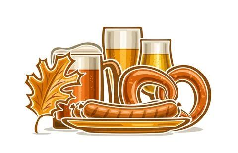 Vector illustration for Oktoberfest Illustrazione stock