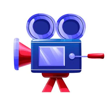 Vector illustration of an old camera, cartoon Stock Illustration