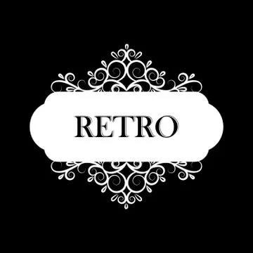 Vector illustration of old style label Stock Illustration