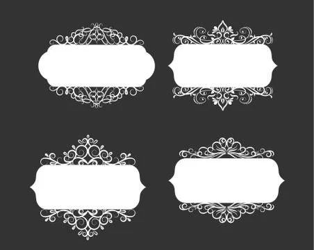 Vector illustration of old style label Stock Illustration