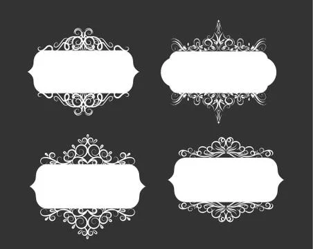 Vector illustration of old style label Stock Illustration