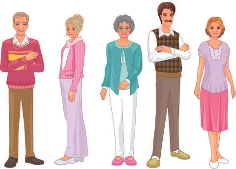 Vector illustration of  OldHuman Stock Illustration