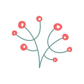 Vector illustration of one colored chamomile flower isolated on a white backg Stock Illustration