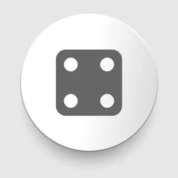 Vector illustration of one dices - side with 4 Illustrazione stock