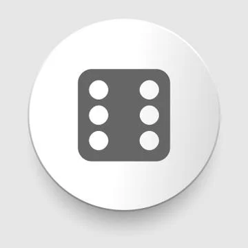 Vector illustration of one dices - side with 6 Stock Illustration