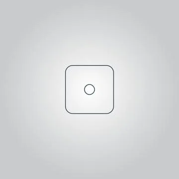 Vector illustration of one dices - side with 1 Illustrazione stock