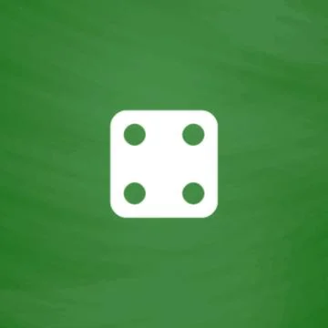 Vector illustration of one dices - side with 4. Stock Illustration