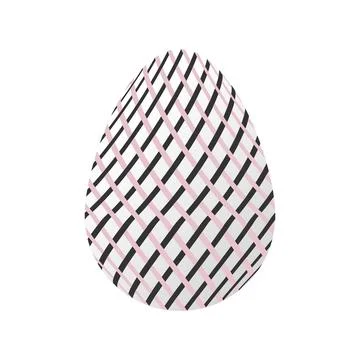A Vector illustration of one Easter egg with a grid pattern isolated on a whi Illustrazione stock