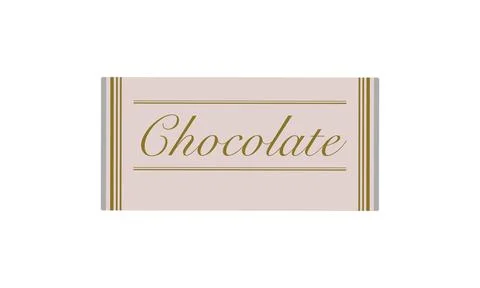 Vector illustration of one packaged white chocolate 스톡 일러스트