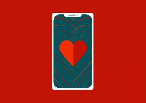 Vector illustration for online dating Stock-Illustration
