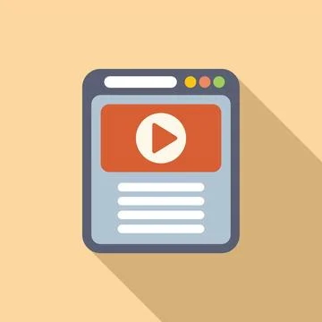 Vector illustration of online video player interface Stock Illustration