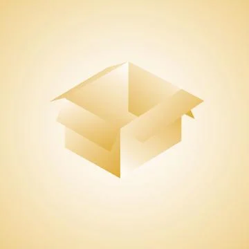 Vector illustration of open cardboard box Stock Illustration