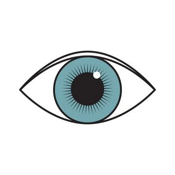 Vector illustration of an open human eye Illustrazione stock