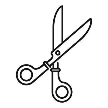Vector illustration of open scissors Stock Illustration