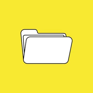 Vector illustration of opened folder icon. Stock Illustration