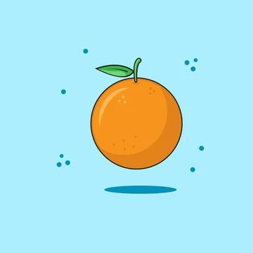 Vector illustration of orange cartoon flat design Stock Illustration