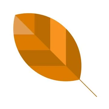 Vector Illustration of an orange fall leaf isolated on a white background Illustrazione stock