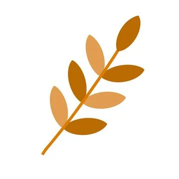 Vector Illustration of an orange fall leaf isolated on a white background Stock Illustration