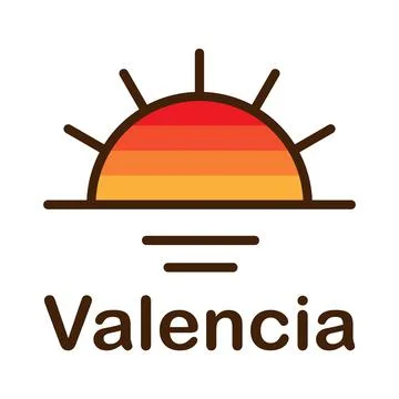 Vector illustration of the orange gradient sun during sunset on the sea isolated Stock Illustration