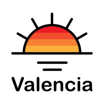 Vector illustration of the orange gradient sun during sunset on the sea isolated Stock Illustration