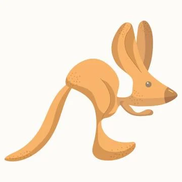 Vector illustration of an orange kangaroo Stock Illustration