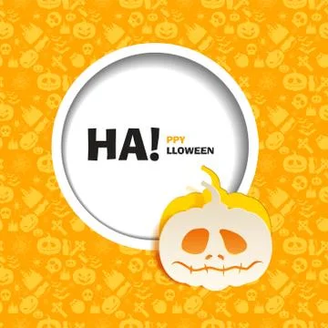 Vector illustration of orange seamless patterns for a happy Halloween party Stock Illustration