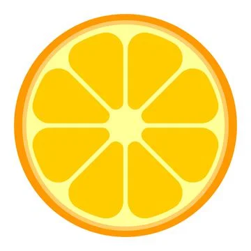 Vector illustration of an orange slice. Stock Illustration