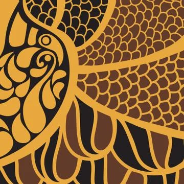Vector illustration of original ornament. psychedelic abstract texture. Stock Illustration