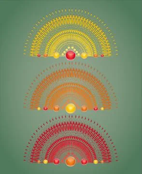 Vector illustration with ornament. Stock Illustration