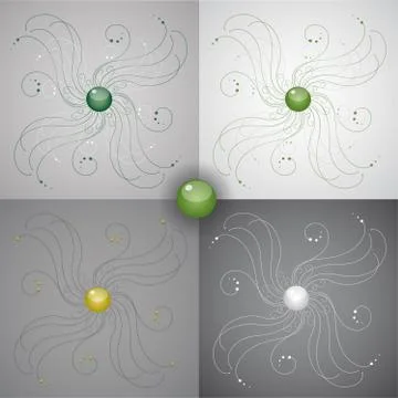 Vector illustration with ornaments. Stock Illustration