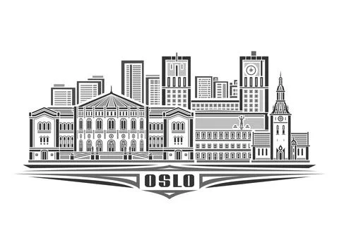 Vector illustration of Oslo Ilustración de archivo