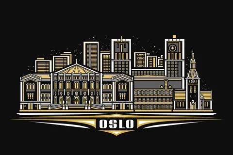 Vector illustration of Oslo Stock Illustration