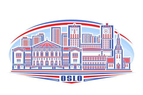 Vector illustration of Oslo Ilustración de archivo