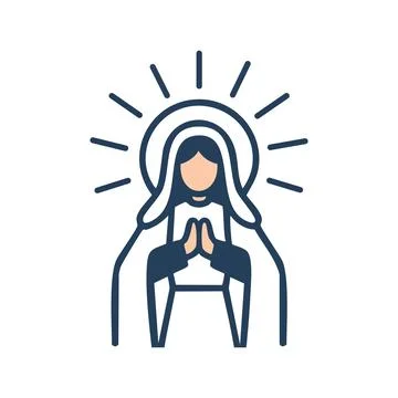 Vector illustration of Our Lady Virgin Mary Mother of Jesus イラスト素材
