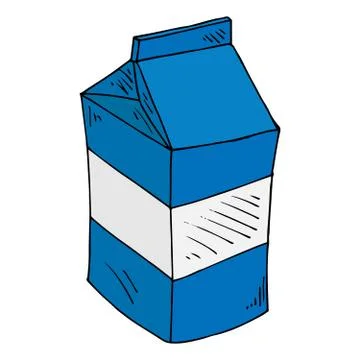Vector illustration of a package of juice or milk. Packing for liquid product Stock Illustration