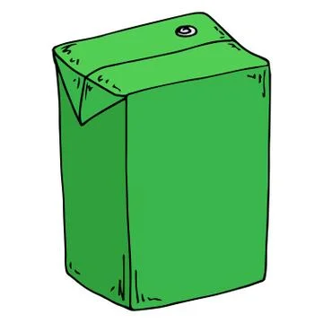 Vector illustration of a package of juice or milk. Packing for liquid product Stock-Illustration