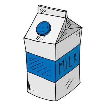 Vector illustration of a package of juice or milk. Packing for liquid product Stock Illustration