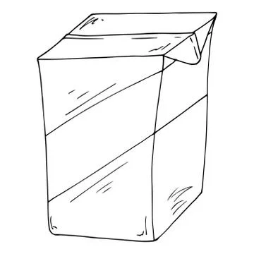 Vector illustration of a package of juice or milk. Packing for liquid product Stock Illustration