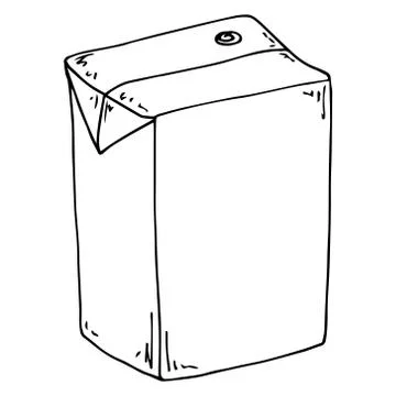 Vector illustration of a package of juice or milk. Packing for liquid product Stock Illustration