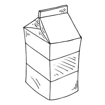 Vector illustration of a package of juice or milk. Packing for liquid product Stock Illustration