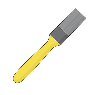 Vector illustration of paint brush in flat style Stock Illustration