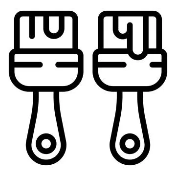 Vector illustration of paint brushes Illustrazione stock
