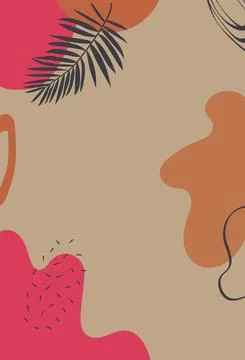 Vector illustration with paints in boho style. Abstract watercolor geometric  Stock Illustration