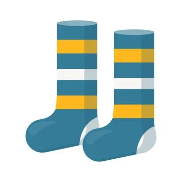 Vector illustration of a pair of striped socks Stock Illustration