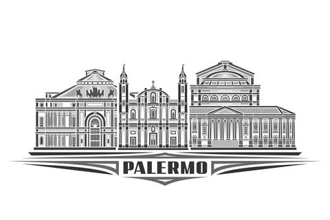 Vector illustration of Palermo Stock Illustration