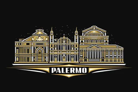 Vector illustration of Palermo Stock Illustration