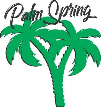 Vector illustration of palm tree Stock Illustration